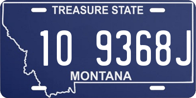 MT license plate 109368J