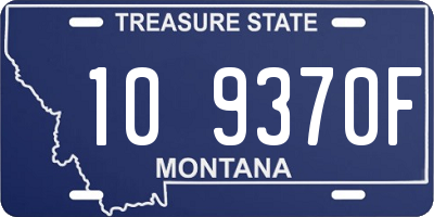 MT license plate 109370F