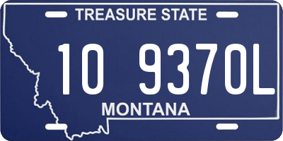 MT license plate 109370L