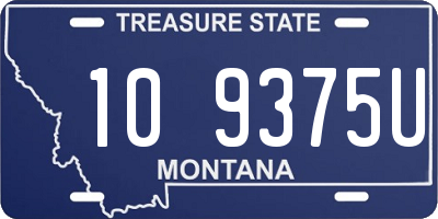 MT license plate 109375U