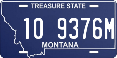 MT license plate 109376M