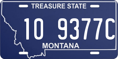 MT license plate 109377C