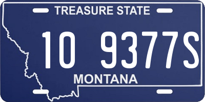 MT license plate 109377S