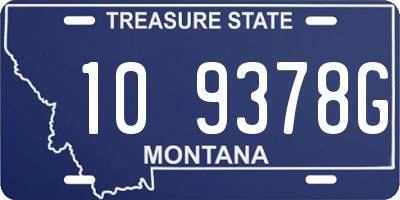 MT license plate 109378G