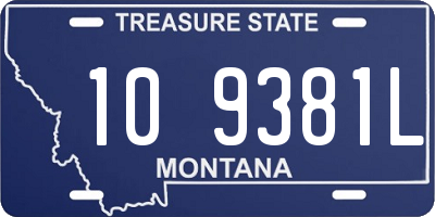 MT license plate 109381L