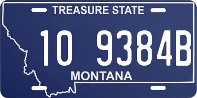MT license plate 109384B