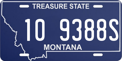 MT license plate 109388S