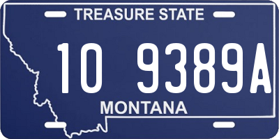 MT license plate 109389A