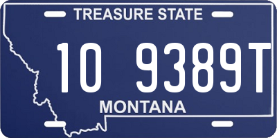 MT license plate 109389T
