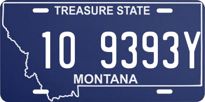 MT license plate 109393Y