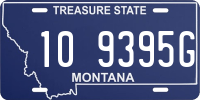 MT license plate 109395G