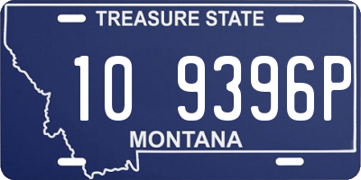 MT license plate 109396P