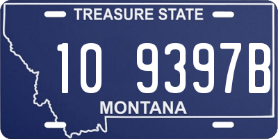 MT license plate 109397B