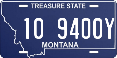 MT license plate 109400Y