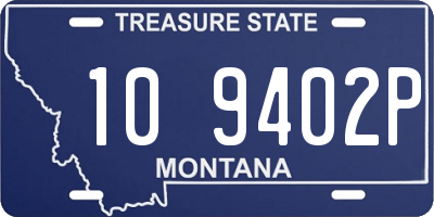 MT license plate 109402P