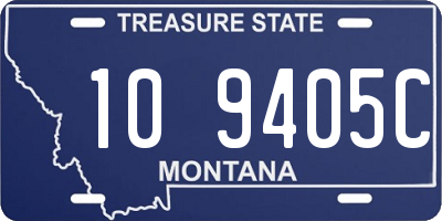 MT license plate 109405C