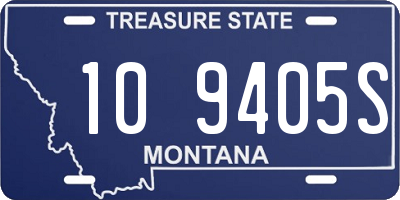 MT license plate 109405S