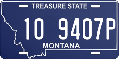 MT license plate 109407P