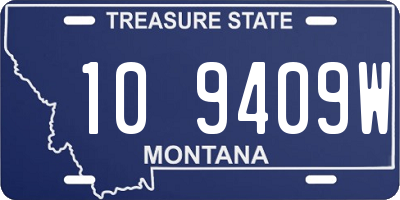 MT license plate 109409W