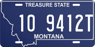 MT license plate 109412T