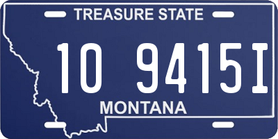 MT license plate 109415I