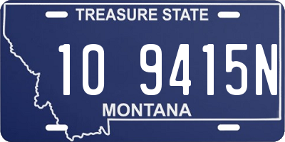 MT license plate 109415N