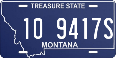 MT license plate 109417S