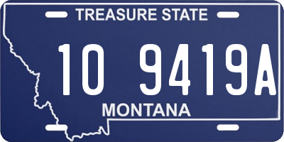 MT license plate 109419A