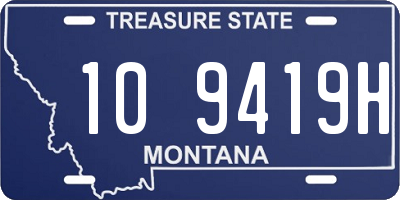 MT license plate 109419H