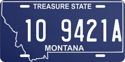 MT license plate 109421A