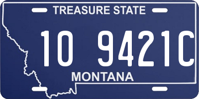 MT license plate 109421C