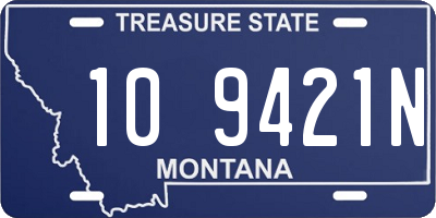 MT license plate 109421N