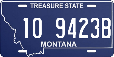 MT license plate 109423B