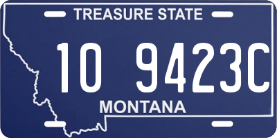 MT license plate 109423C