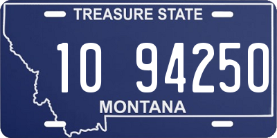 MT license plate 109425O