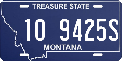 MT license plate 109425S