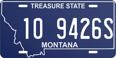 MT license plate 109426S