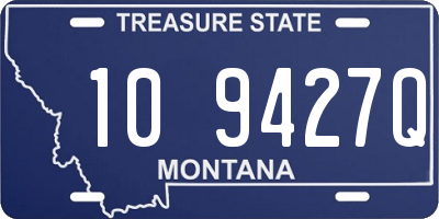 MT license plate 109427Q