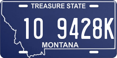 MT license plate 109428K