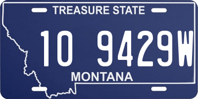 MT license plate 109429W