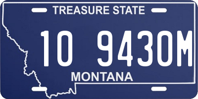 MT license plate 109430M