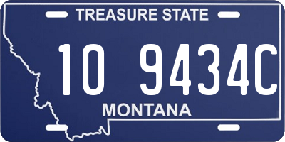 MT license plate 109434C