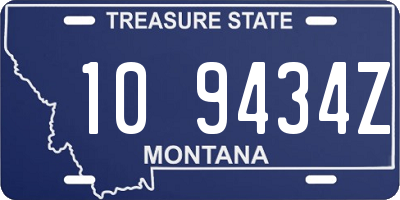 MT license plate 109434Z