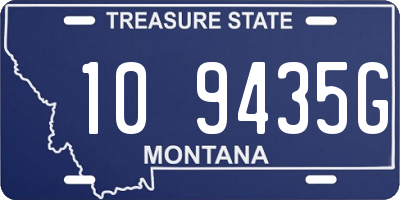 MT license plate 109435G