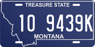 MT license plate 109439K