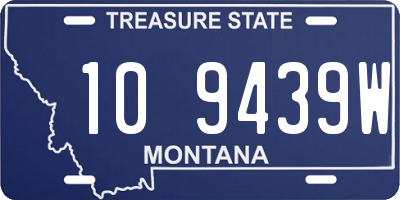 MT license plate 109439W