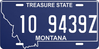 MT license plate 109439Z