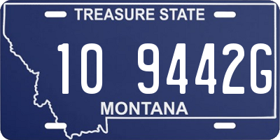 MT license plate 109442G