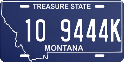 MT license plate 109444K