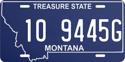 MT license plate 109445G